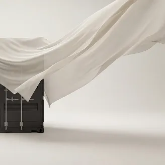 Light fabric covering a prototype form