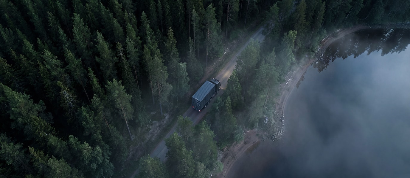 Mobile Strongroom moving through a forest road