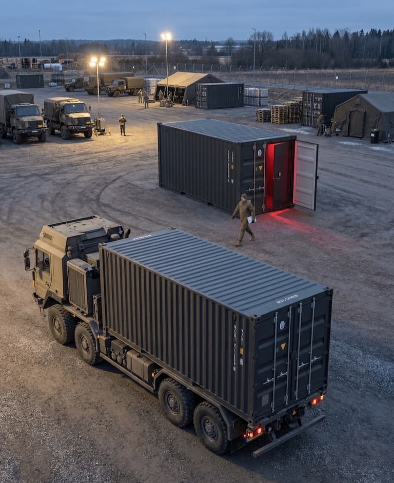 Mobile Strongroom in a remote wooded environment