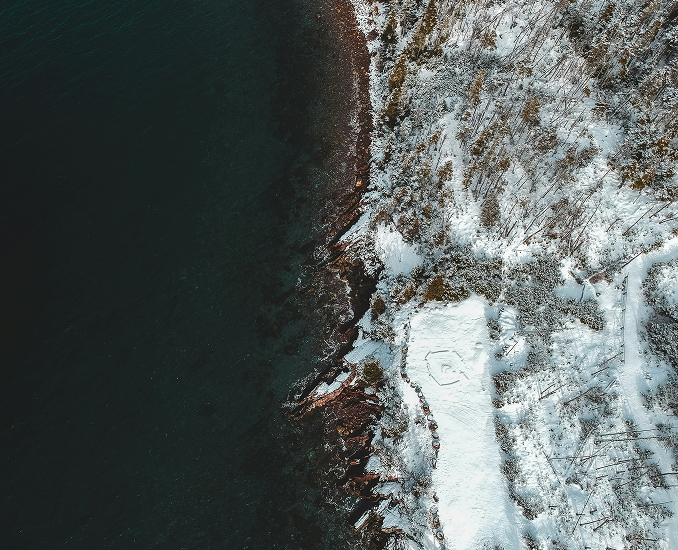 Remote shoreline landscape